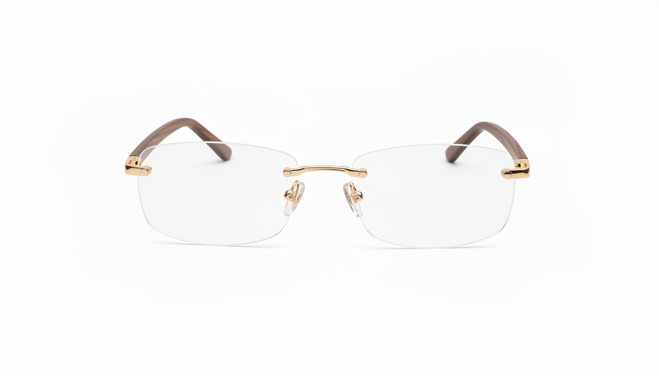 jaegerwolf eyewear golden frame clear lense