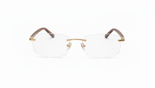 jaegerwolf eyewear golden frame clear lense