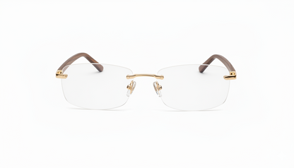 jaegerwolf eyewear golden frame clear lense